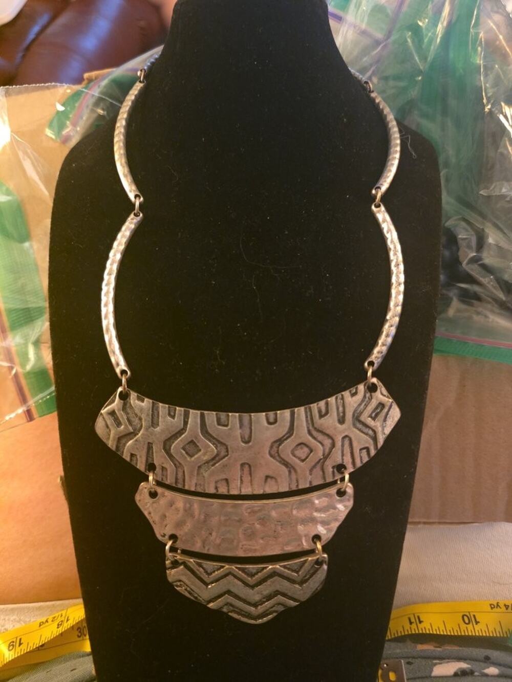 Vintage Tribal Style Metal Necklace E